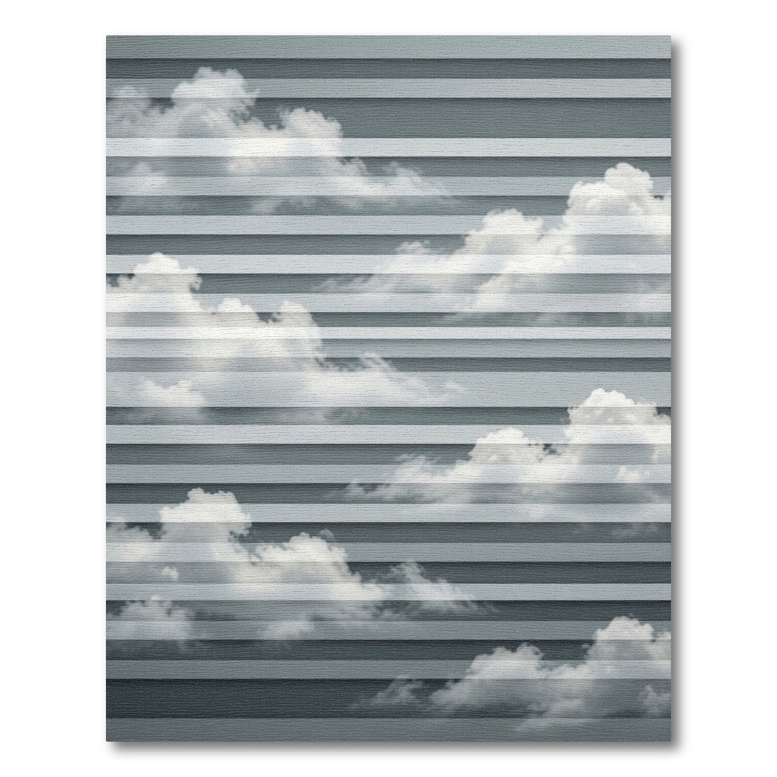 Dreamy Floating Cloud Layered Gray Rug