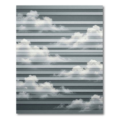 Dreamy Floating Cloud Layered Gray Rug