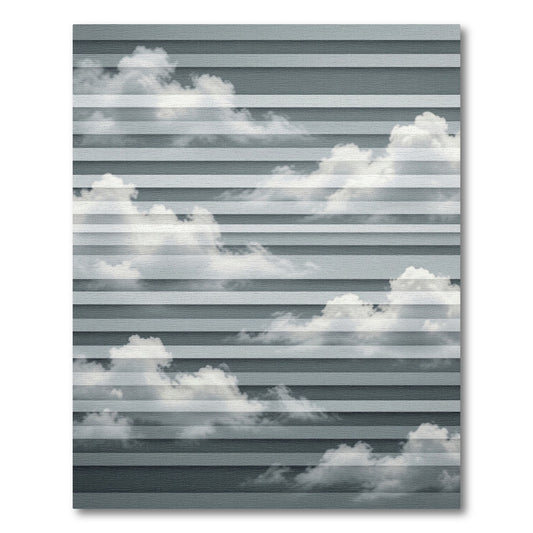 Dreamy Floating Cloud Layered Gray Rug