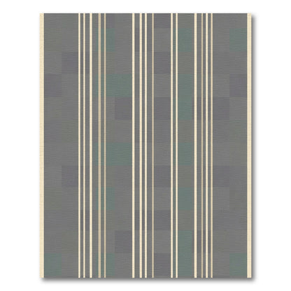 Subtle Cream Vertical Stripe Grey Rug
