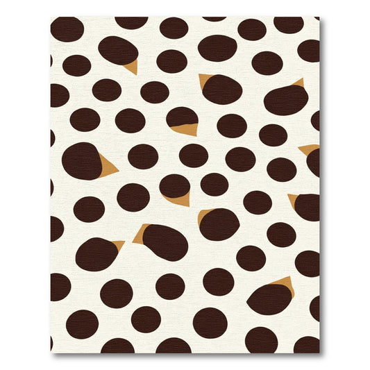 Cream Brown Polka Dot Accents Rug