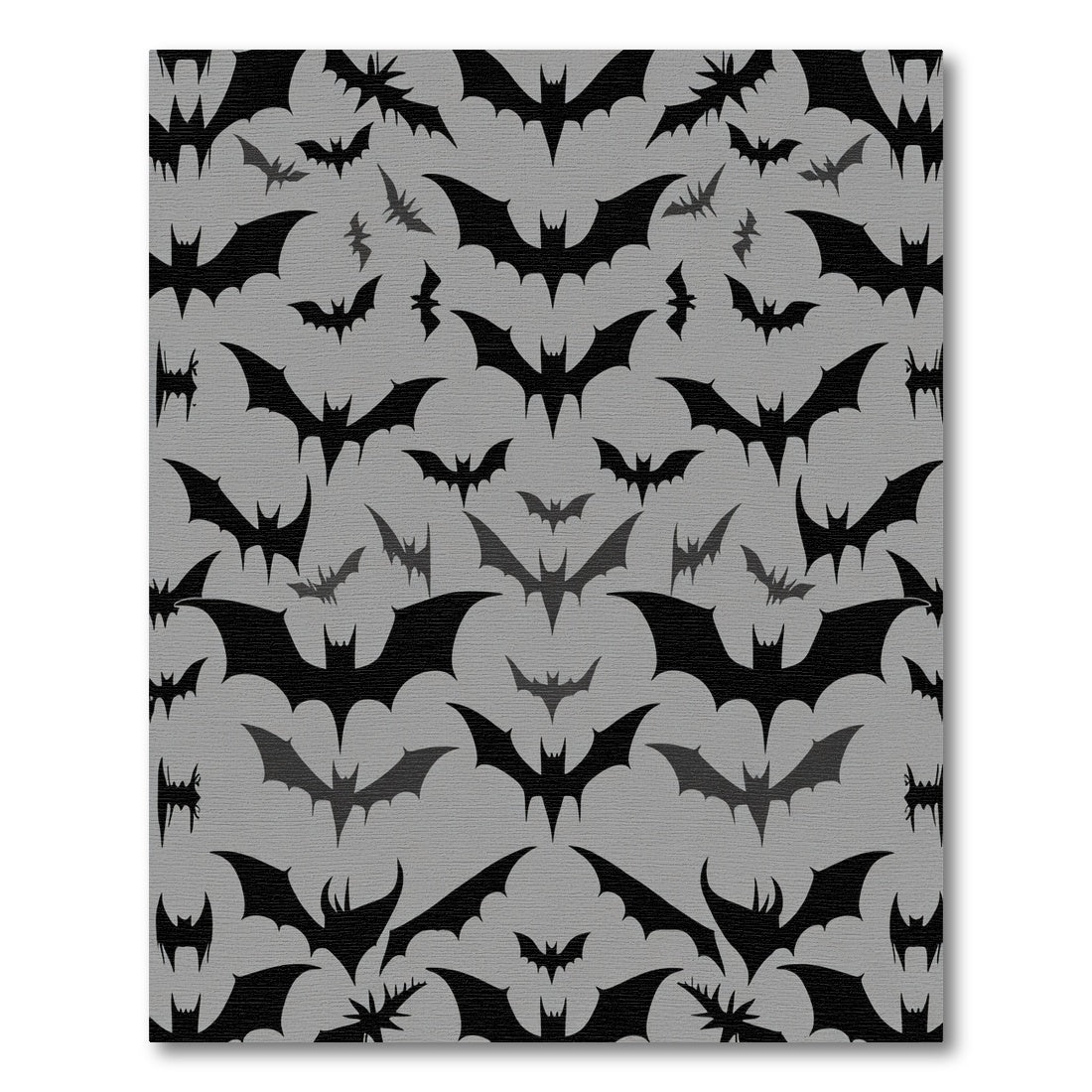 Black Bat Colony Repeating Pattern Rug
