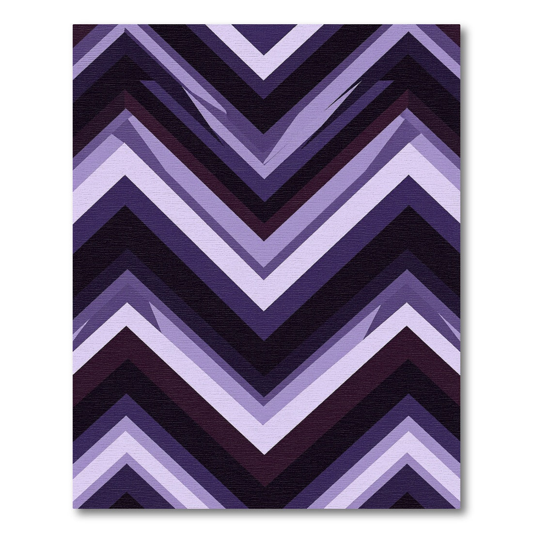 Modern Purple Chevron Geometric Rug