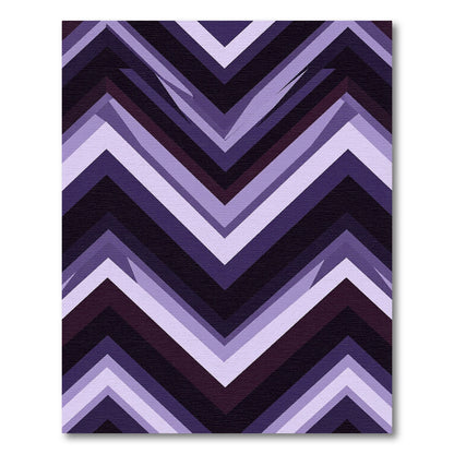 Modern Purple Chevron Geometric Rug