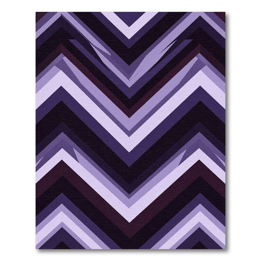 Modern Purple Chevron Geometric Rug