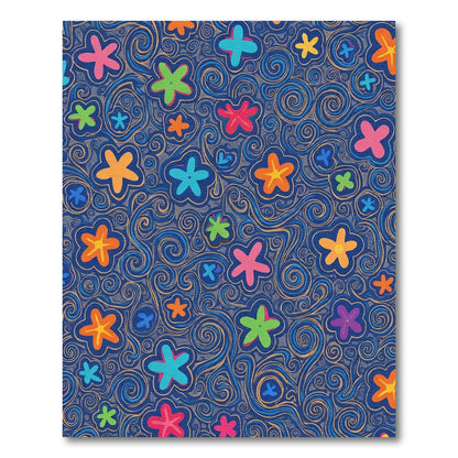 Vibrant Whimsical Starburst Swirl Rug