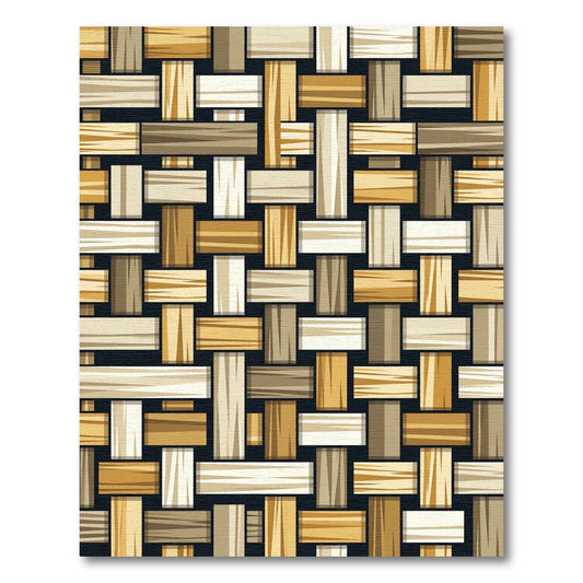 Neutral Woven Earth Tone Basket Weave Rug