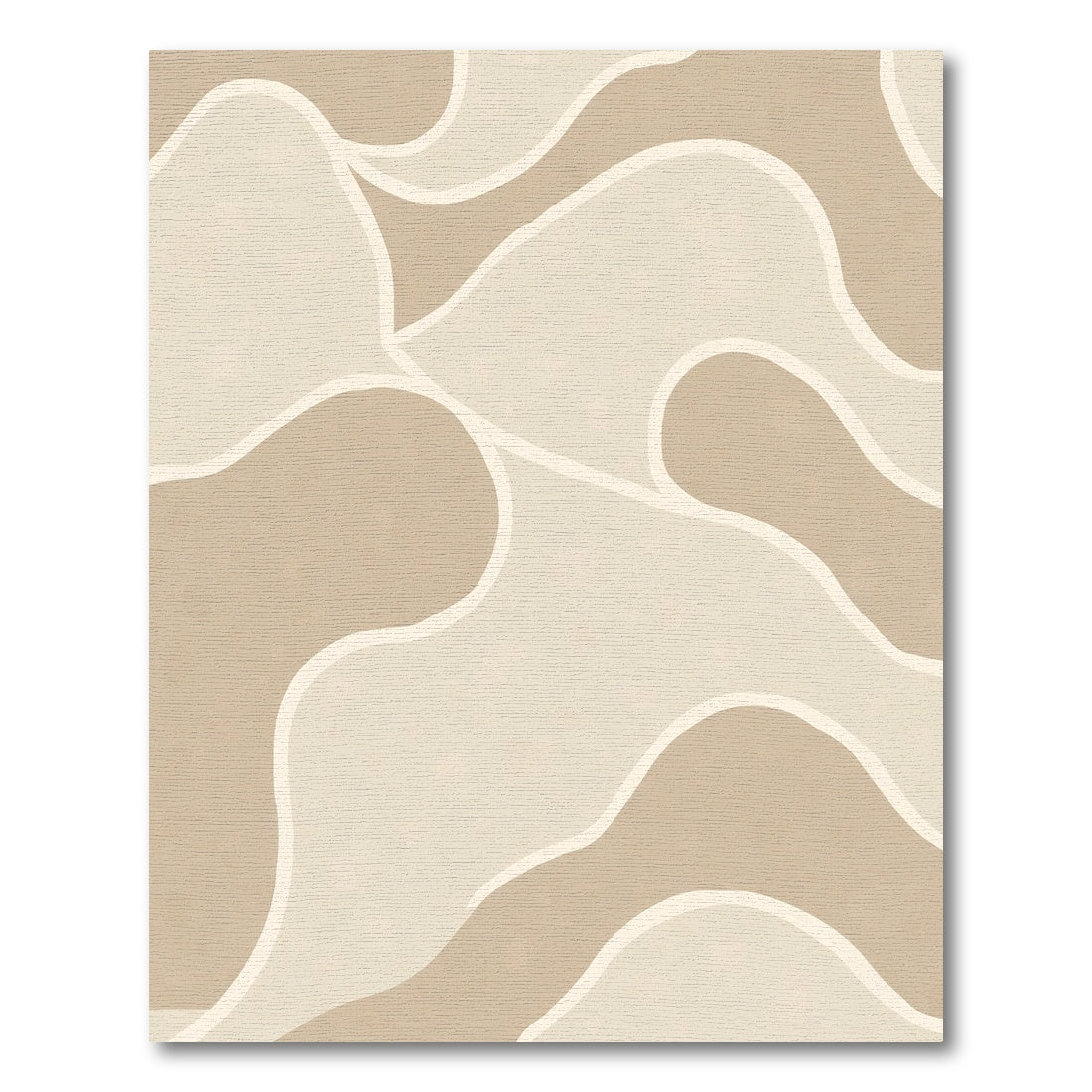 Neutral Earthy Tone Organic Curves Rug
