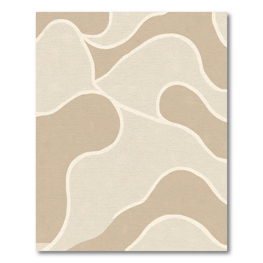 Neutral Earthy Tone Organic Curves Rug