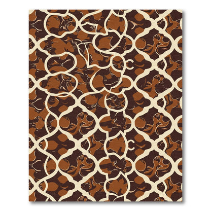 Warm Espresso Arabesque Trellis Rug