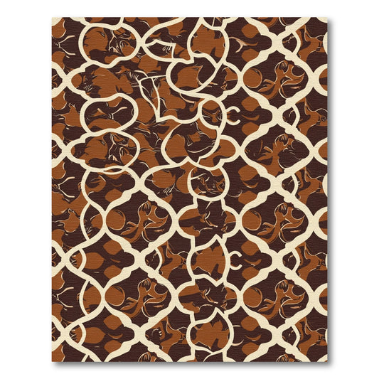 Warm Espresso Arabesque Trellis Rug