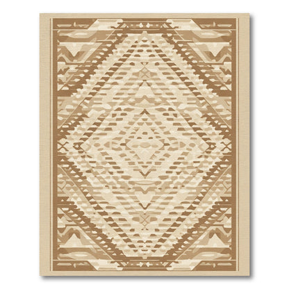 Earth Tones Geometric Diamond Gradient Rug
