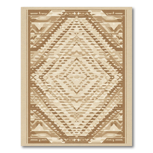 Earth Tones Geometric Diamond Gradient Rug