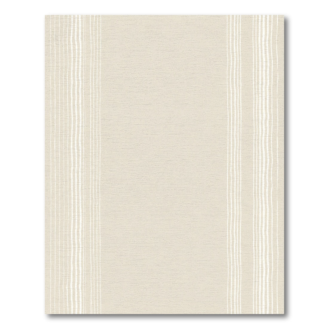 Earthy Beige Abstract Vertical Stripe Rug