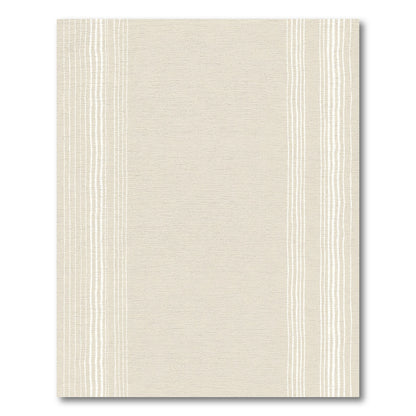Earthy Beige Abstract Vertical Stripe Rug