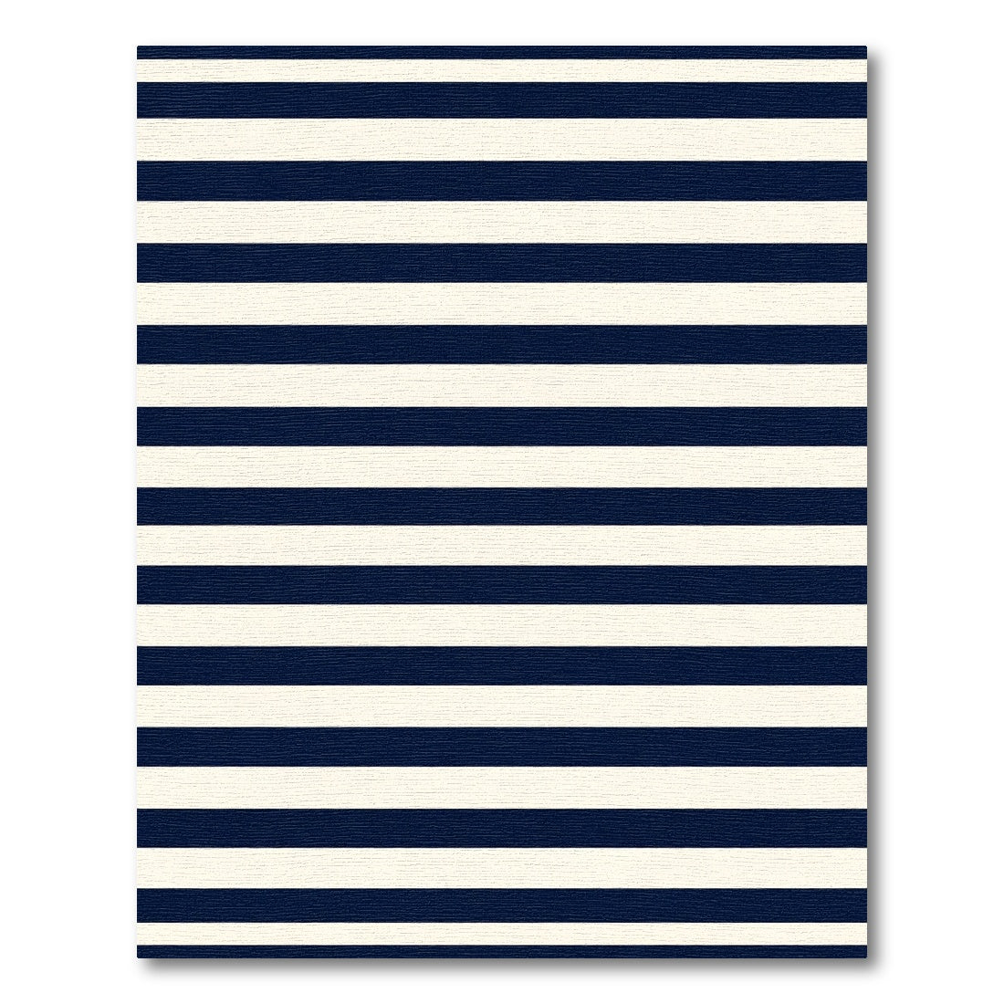 Navy Cream Horizontal Graphic Bar Rug