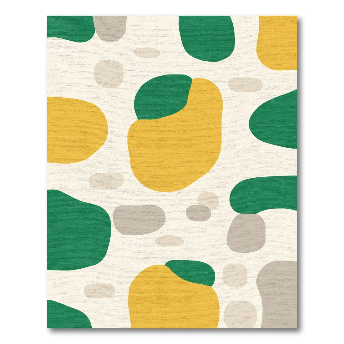 Abstract Organic Biomorphic Yellow Green Rug