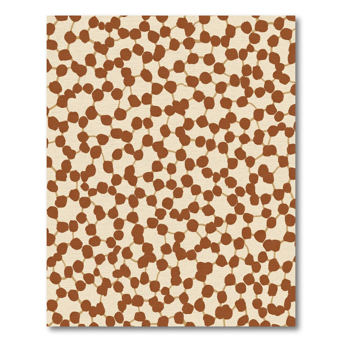 Rustic Tan And Brown Connect Dots Rug
