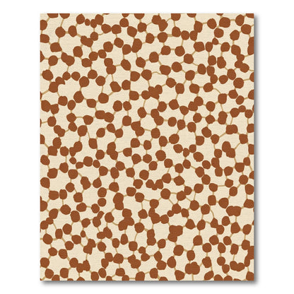 Rustic Tan And Brown Connect Dots Rug
