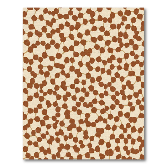 Rustic Tan And Brown Connect Dots Rug