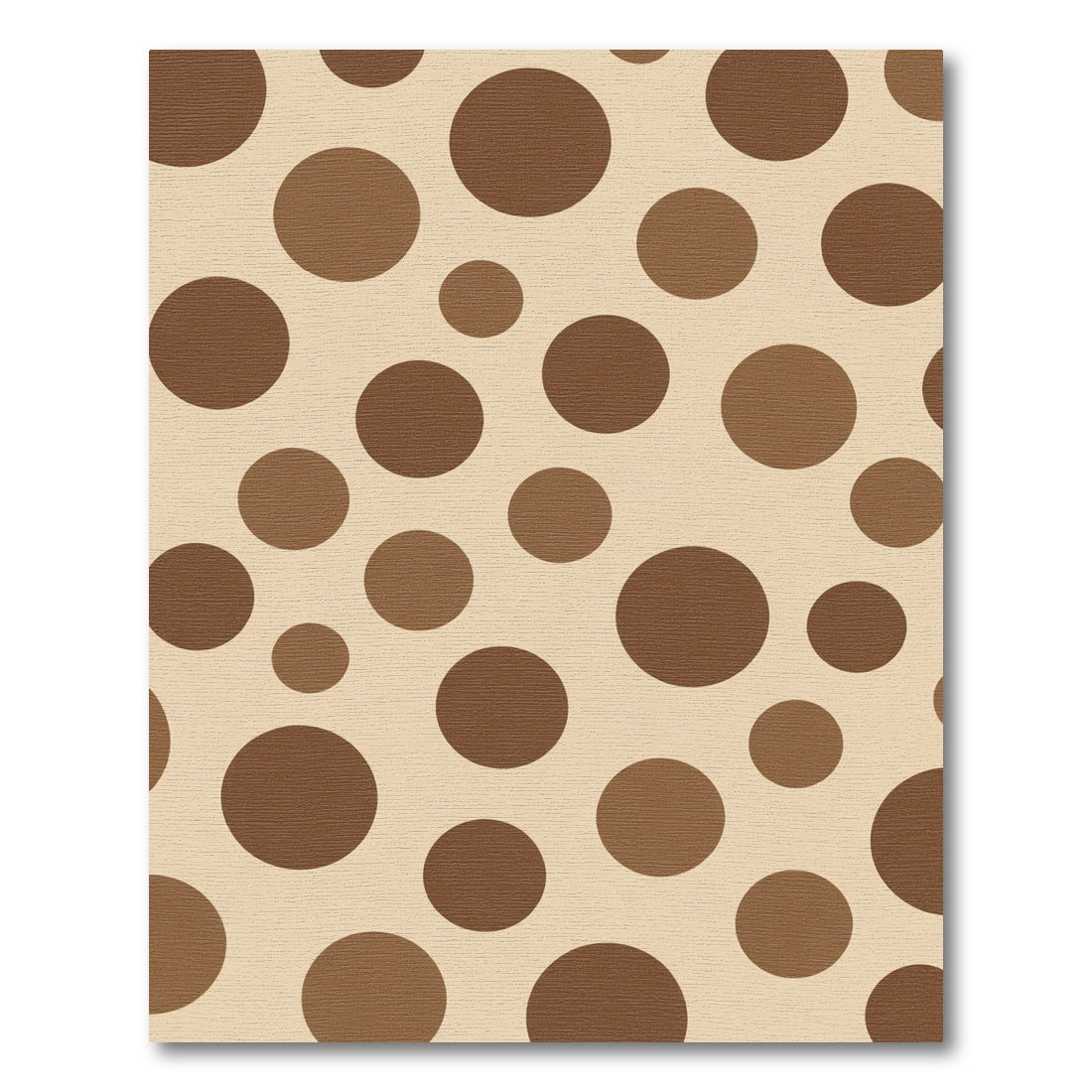 Warm Brown Circles Scattered Landscape Rug