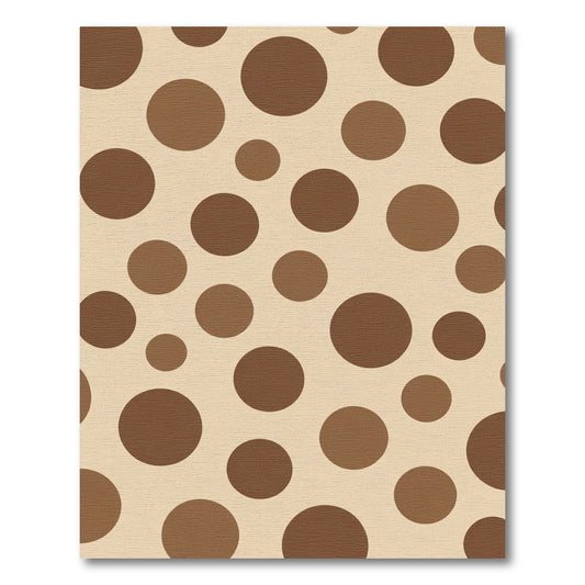 Warm Brown Circles Scattered Landscape Rug