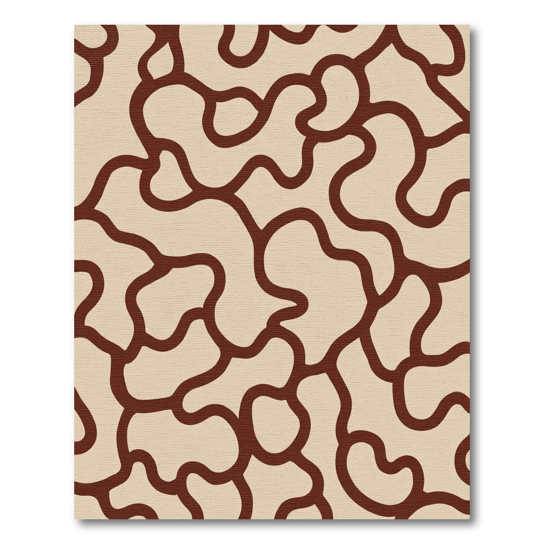 Organic Marbled Abstract Curves Rug