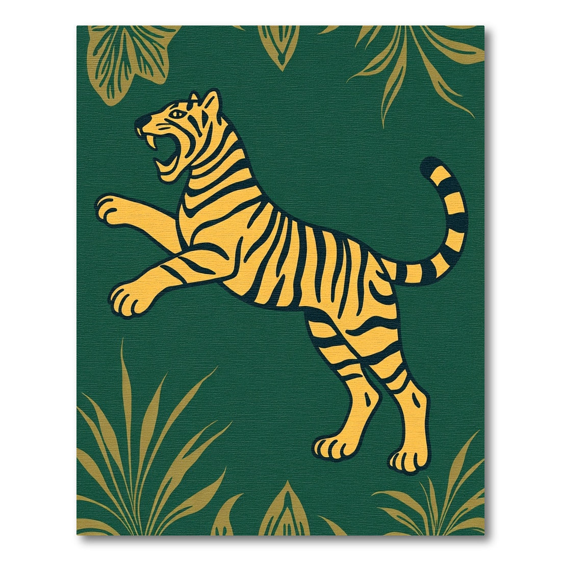 Bold Yellow Tiger Jungle Lush Rug