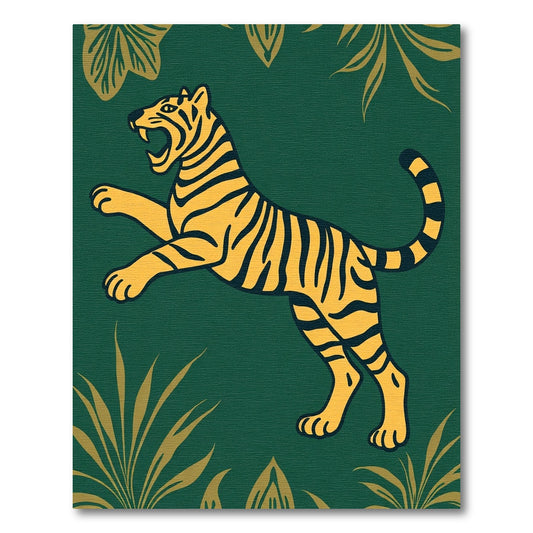 Bold Yellow Tiger Jungle Lush Rug