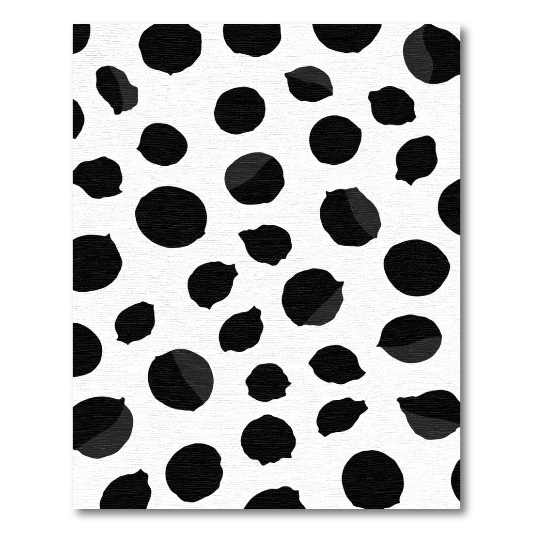 Black White Organic Polka Dot Rug