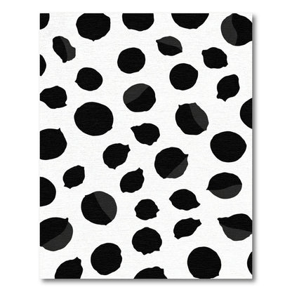 Black White Organic Polka Dot Rug