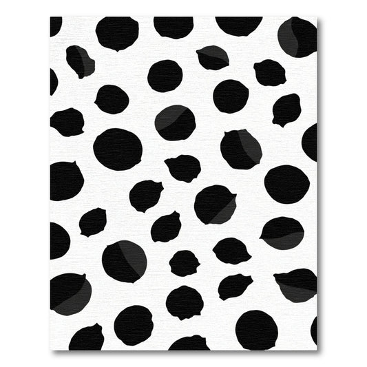 Black White Organic Polka Dot Rug