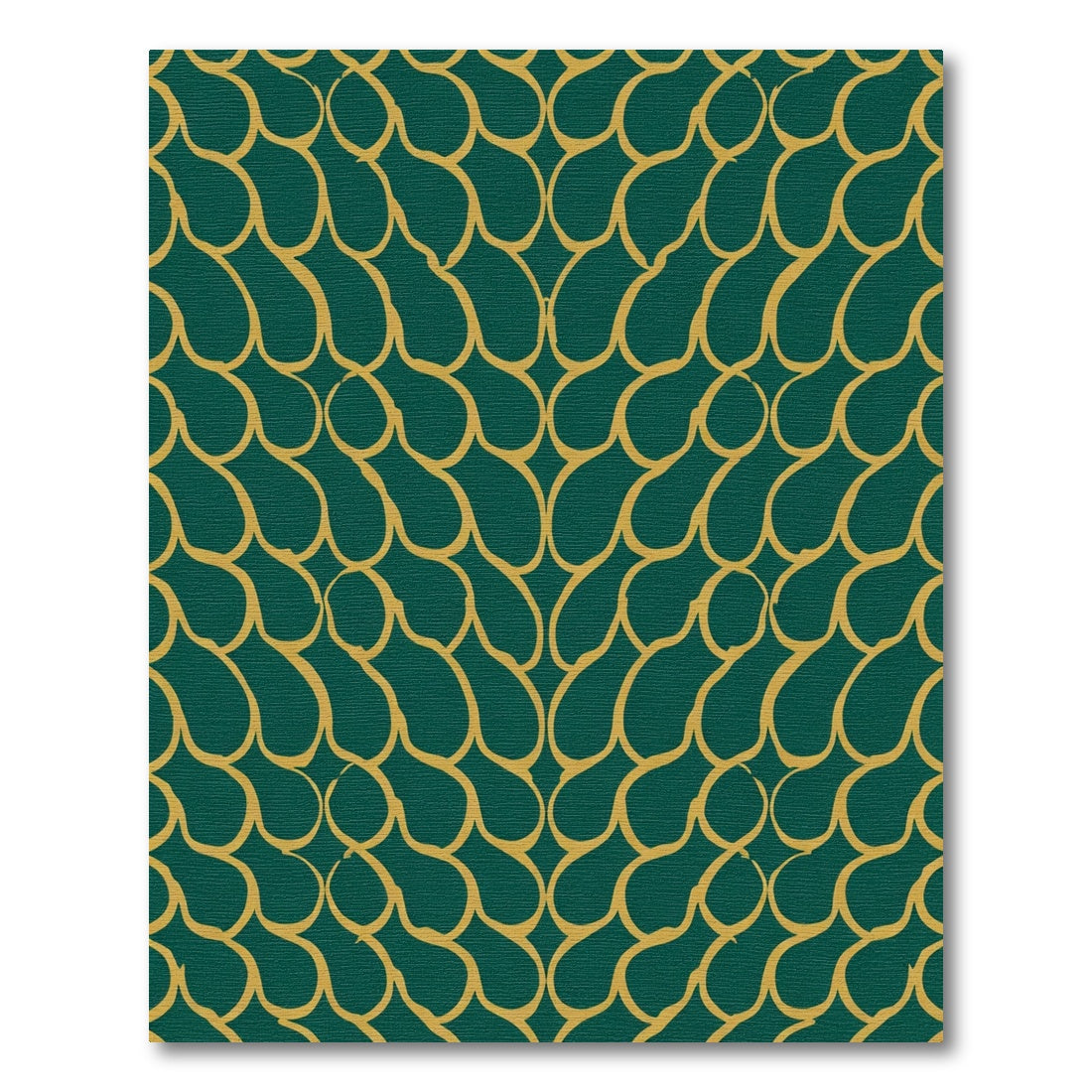 Deep Emerald Gold Scales Rug