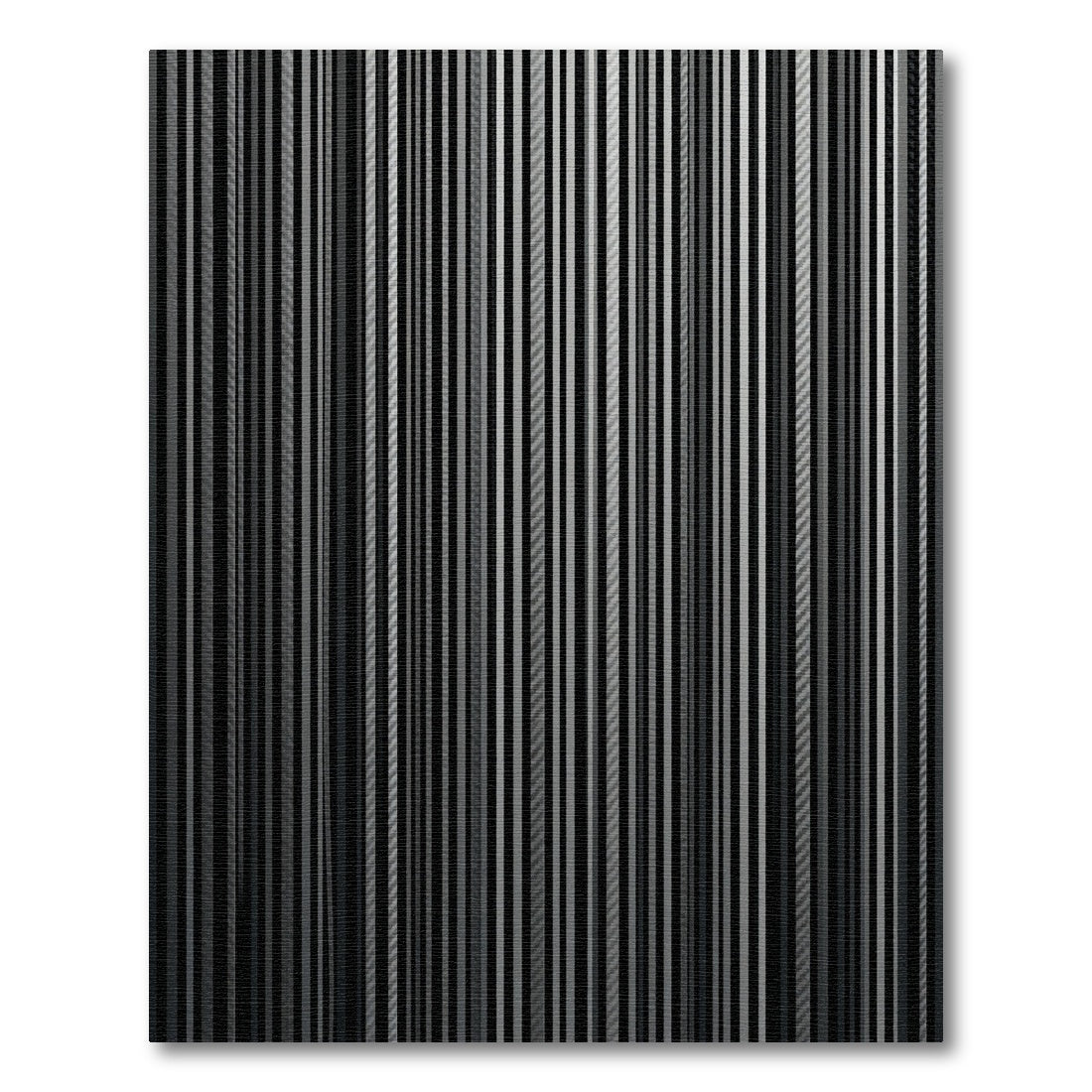 Modern Gray Vertical Stripe Arrangement Rug