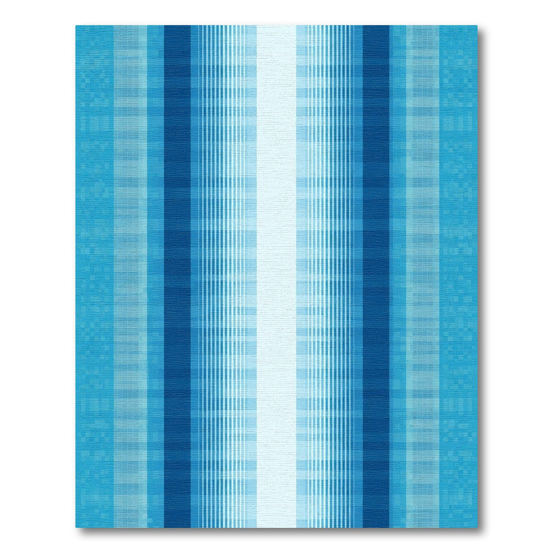 Cool Blue Vertical Gradient Stripes Rug
