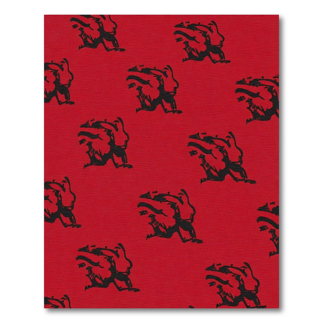 Crimson Abstract Human Forms Rug
