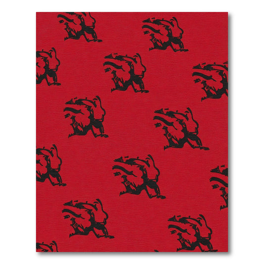 Crimson Abstract Human Forms Rug
