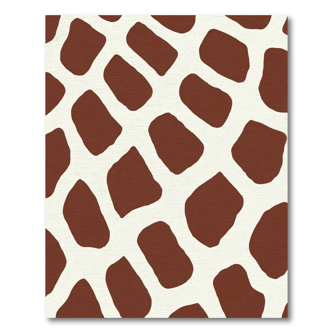 Brown Cream Animal Print Blocks Rug