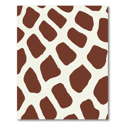 Brown Cream Animal Print Blocks Rug