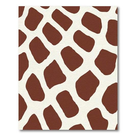 Brown Cream Animal Print Blocks Rug