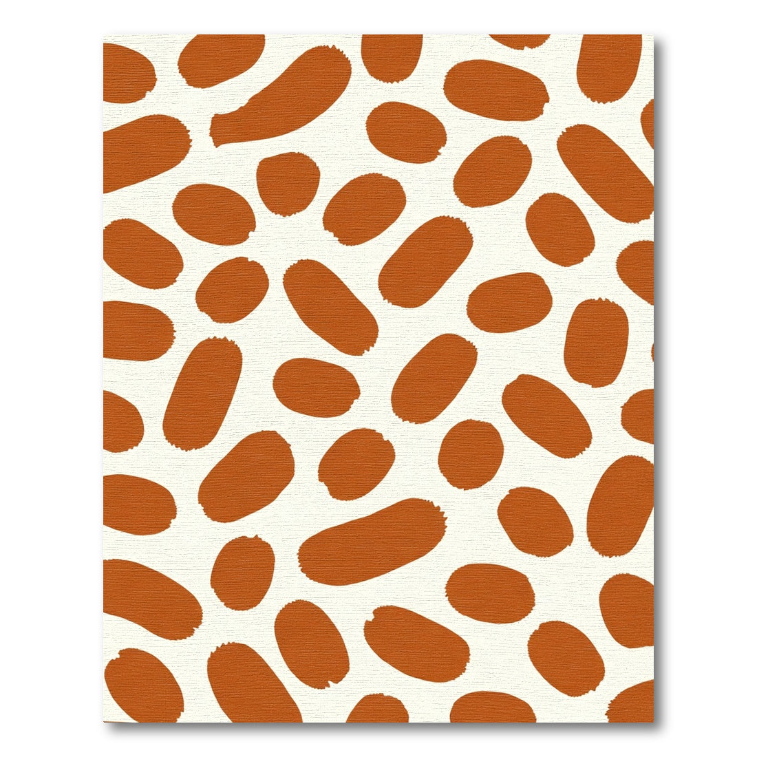 Terracotta Stripe Abstract Spots Rug