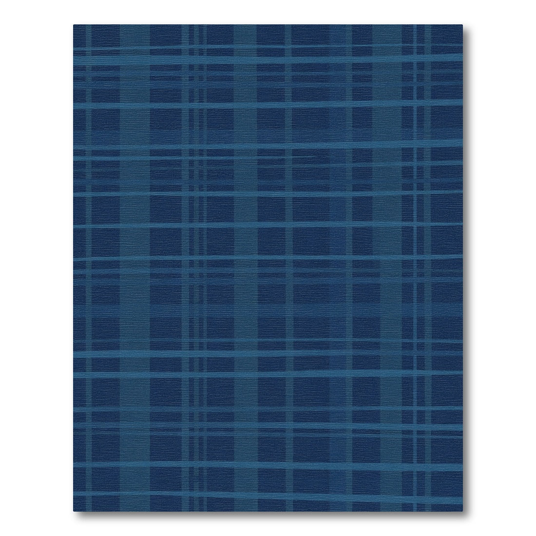Deep Blue Plaid Lines Rug