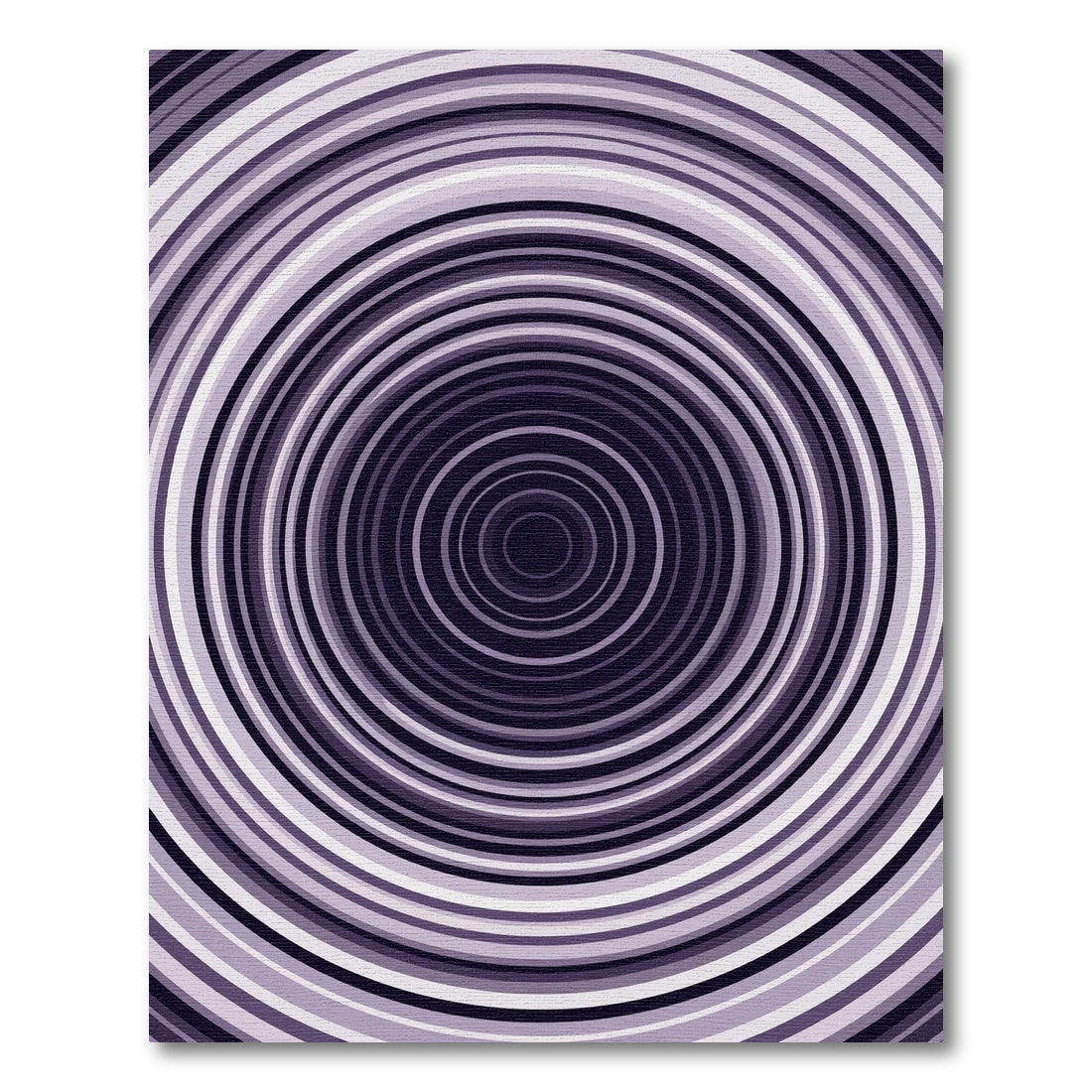 Deep Purple Concentric Infinite Circular Tunnel Rug