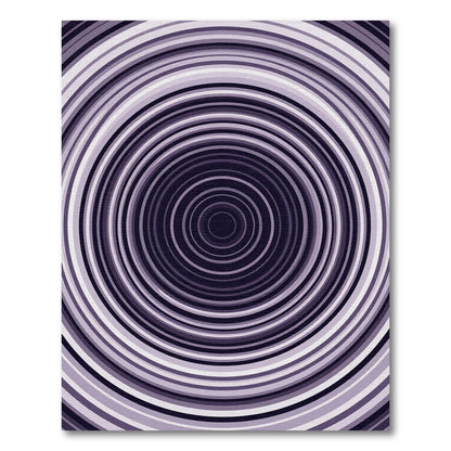 Deep Purple Concentric Infinite Circular Tunnel Rug