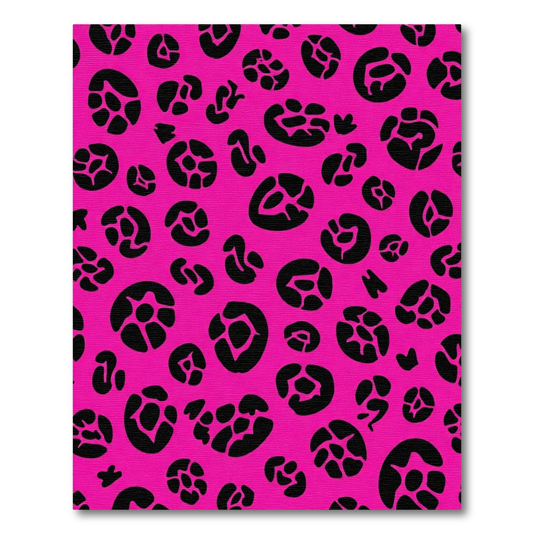 Hot Pink Black Animal Spots Rug