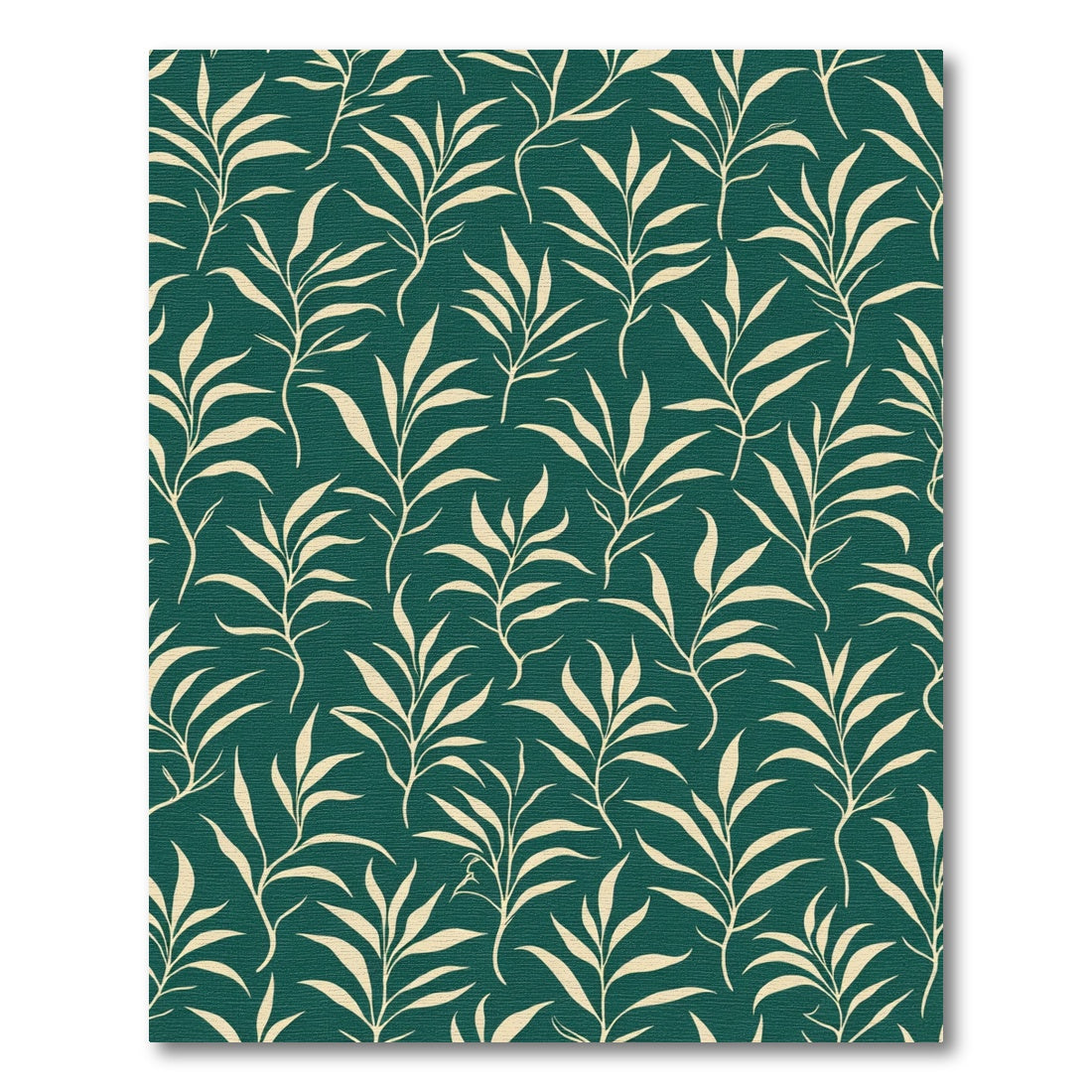 Emerald Green Leafy Branches Rug