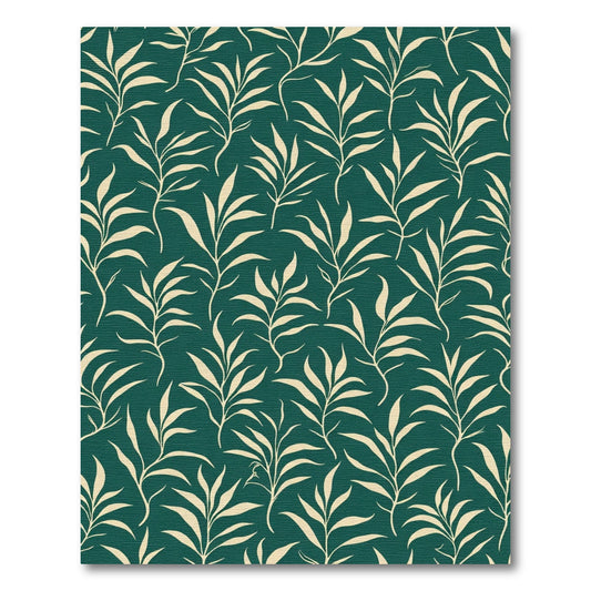 Emerald Green Leafy Branches Rug