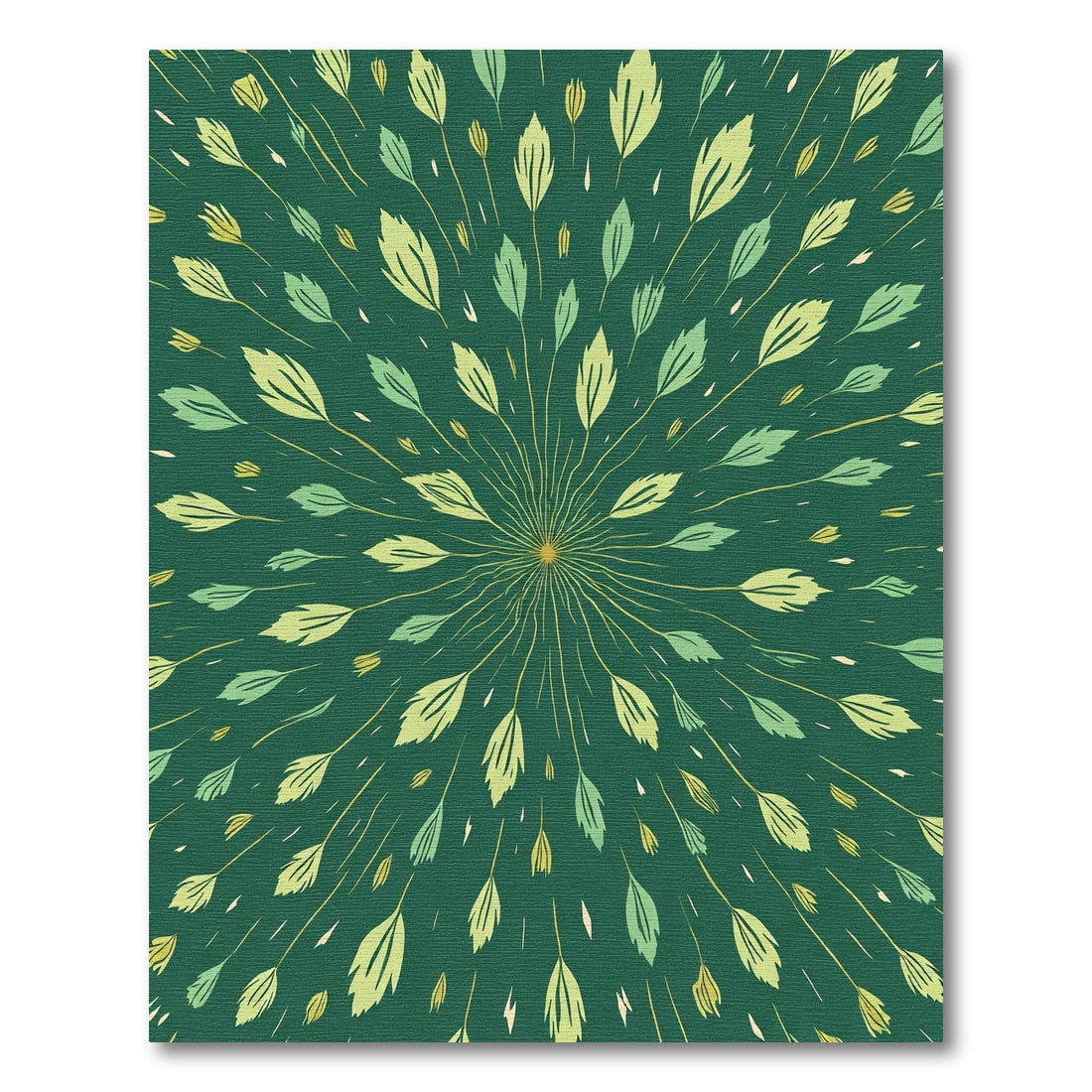Emerald Green Floral Burst Rug