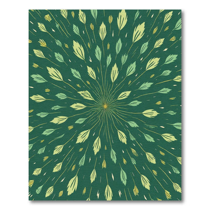 Emerald Green Floral Burst Rug