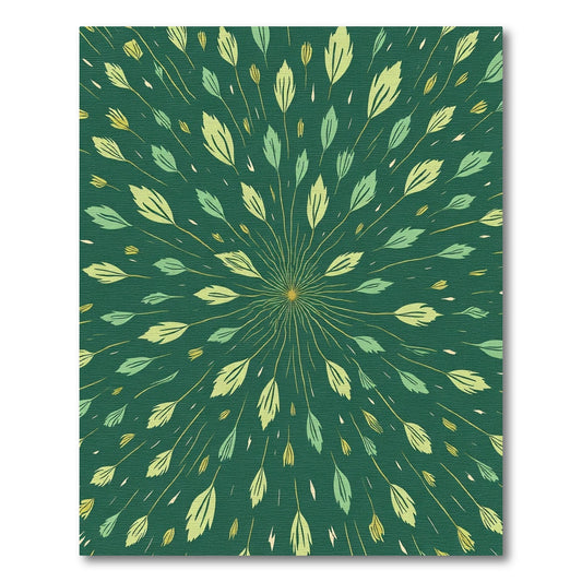Emerald Green Floral Burst Rug